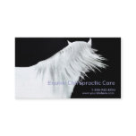 White Horse Head Three Panels Business Card Template