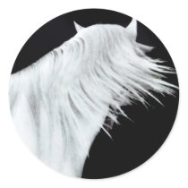 White Horse Head Three Panels Sticker