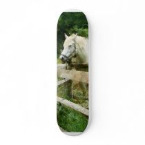 White Horse in Paddock Skate Board