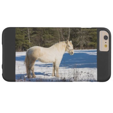 White Horse In Winter Rural Maine Barely There iPhone 6 Plus Case