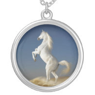 White Horse Necklace necklace