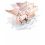 White Horse Running Trough Clouds Tshirts
