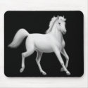 White Horse Trotting Mousepad by twopurringcats White Horse Trotting Mousepad