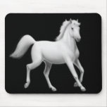 White Horse Trotting Mousepad
