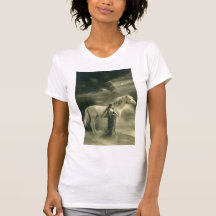 white horse woman tshirts