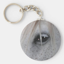 White Horse's Eye Equine Photography Keychain