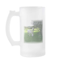 White Horses Grazing Beer Mug