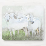 White Horses Mouse Pad mousepads