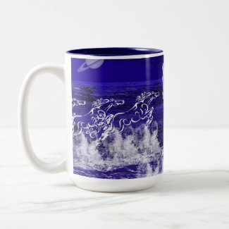 White Horses mug