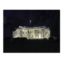 White House at Night Washington DC 003 Postcards