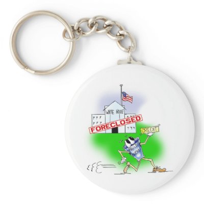 White House Foreclosed keychains