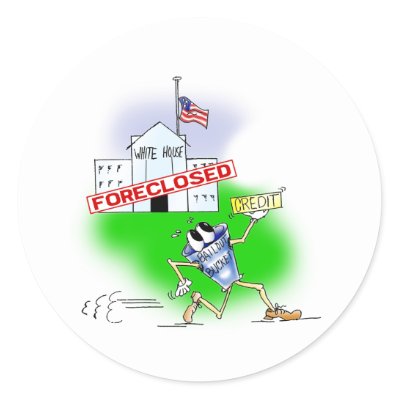 White House Foreclosed stickers