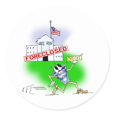 White House Foreclosed stickers