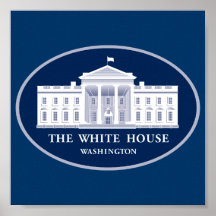 White House Press Conference Background Print