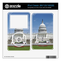 White House US Capitol Building Washington DC iPod Classic Decal