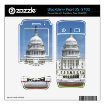 White House US Capitol Building Washington DC BlackBerry Pearl Decal