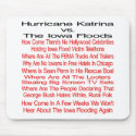 White Hurricane Katrina Vs Iowa mousepads