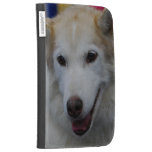 White Husky Kindle Folio Case