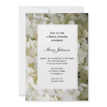 White Hydrangea Bridal Shower Invitation