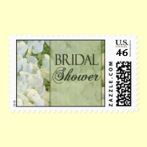 White hydrangea Bridal Shower stamp stamps