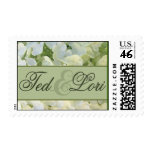 White hydrangea custom postage