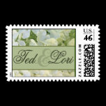 White hydrangea custom postage