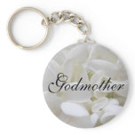 White Hydrangea "Godmother" keyring Keychains