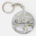 White Hydrangea "Godmother" keyring Keychains