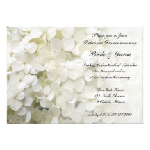 White Hydrangea Rehearsal Dinner Invitation