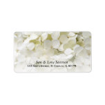 White Hydrangea Return Address Label