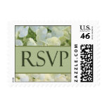 White hydrangea RSVP postage