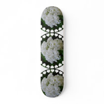 White Hydrangea Skateboard