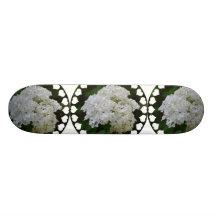 White Hydrangea Skateboard