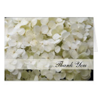 White Hydrangea Thank You Note Card
