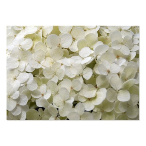 White Hydrangea Wedding Charity Card Business Card Template (back side)