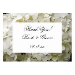 White Hydrangea Wedding Favor Tags Business Card Template