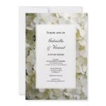 White Hydrangea Wedding Invitation