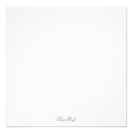 White Hydrangea Wedding Invitation, Square