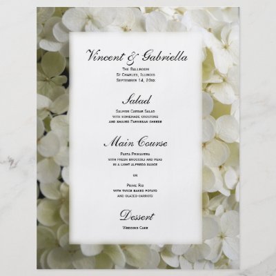 Wedding Menu Designs