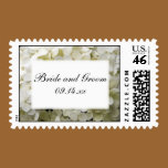 White Hydrangea Wedding Postage Stamp