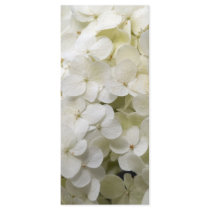 White Hydrangea Wedding Program Rack Card
