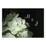 White Hydrangea Wedding Response RSVP Card Personalized Invitation