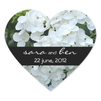 White Hydrangea Wedding Sticker stickers