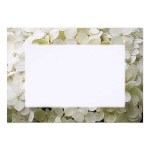 White Hydrangea Wedding Thank You Notes - Flat Custom Invitations