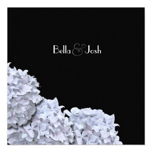 White Hydrangeas Bridal Shower Invitation