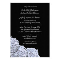 White Hydrangeas Wedding Invitation