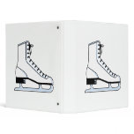 white ice skate vector graphic 3 ring binder