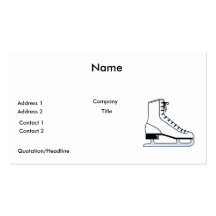 white ice skate vector graphic business card templates
