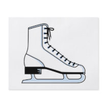 white ice skate vector graphic flyer