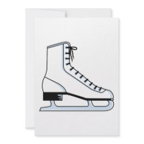 white ice skate vector graphic invite